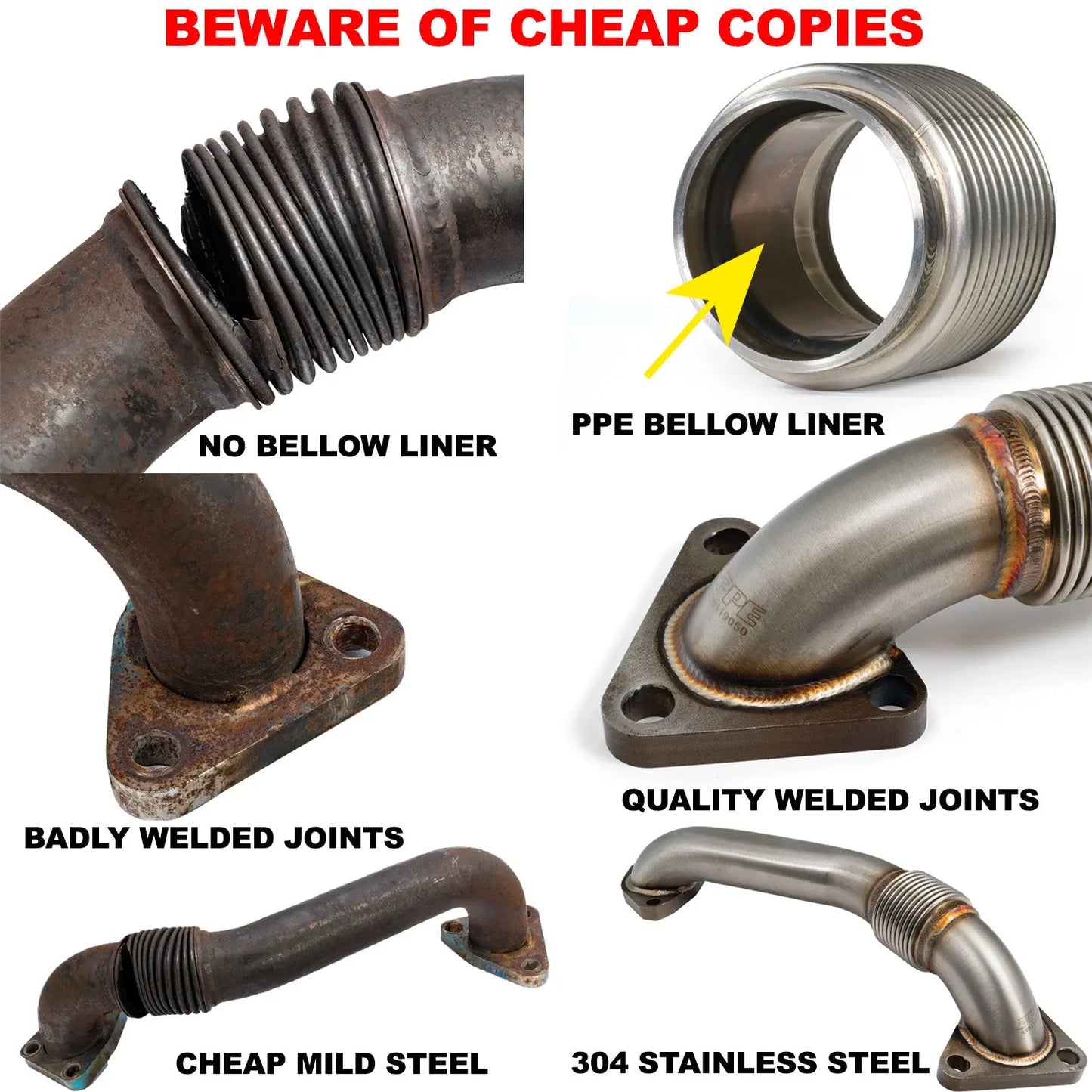 Replacement Up-Pipe (Pass Side) - 2001-2004 6.6L Duramax