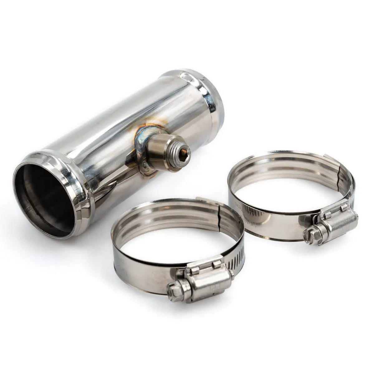 1.75" Coolant Drain Tube SS w/ 1/4"NPT Bung