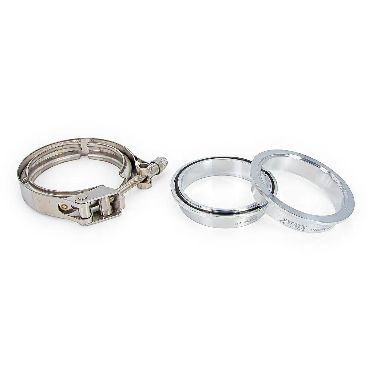 QR 304 Stainless Steel Clamps-Aluminum Flanges - 3 Piece Set (1C 1M 1F)