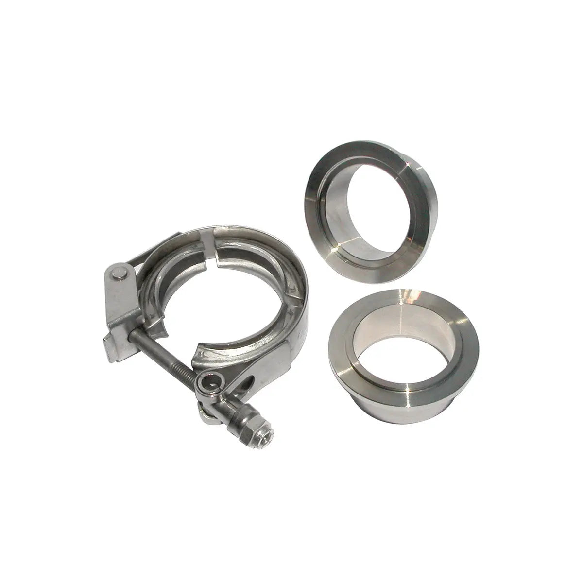QR 304 Stainless Steel Clamps-Aluminum Flanges - 3 Piece Set (1C 1M 1F)