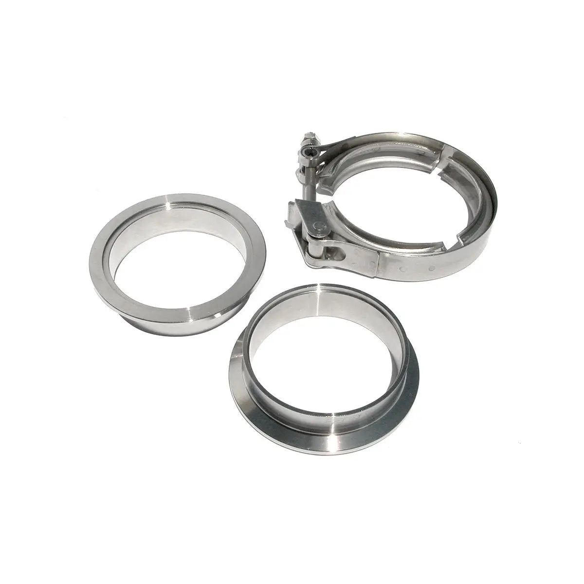 QR 304 Stainless Steel Clamps-Aluminum Flanges - 3 Piece Set (1C 1M 1F)