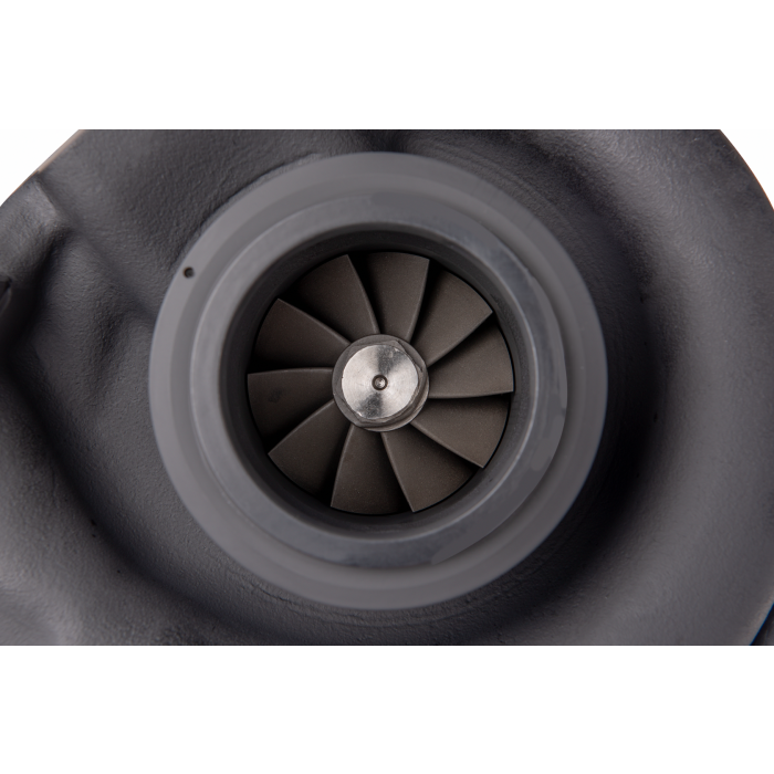 Cheetah® Turbocharger for 2019-2022 6.7L Cummins close up of exhaust turbine