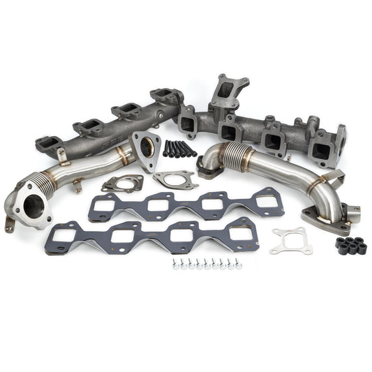 Exhaust Manifolds and Up-Pipes Kit - 2017-2025 6.6L Duramax L5P