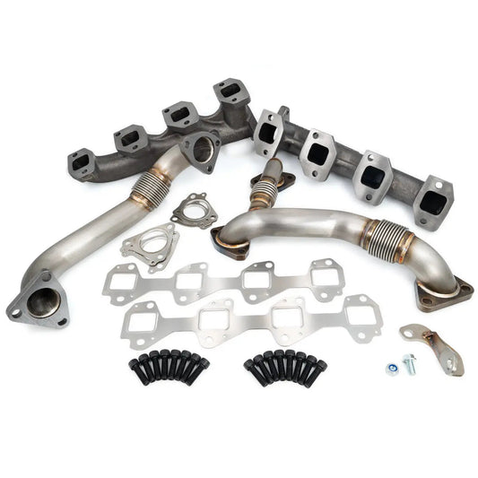 Exhaust Manifolds and Up-Pipes Kit - 2002-2004 6.6L Durmax