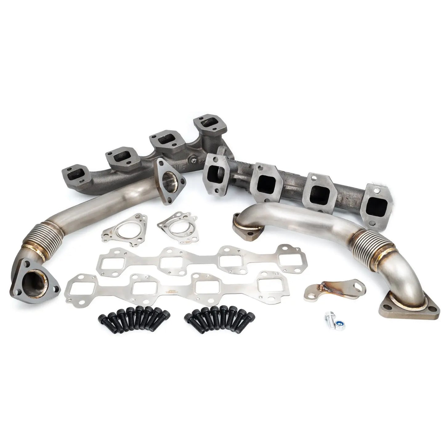 High-Flow Exhaust Manifolds and Up-Pipes Kit - 2001-2004 6.6L Duramax