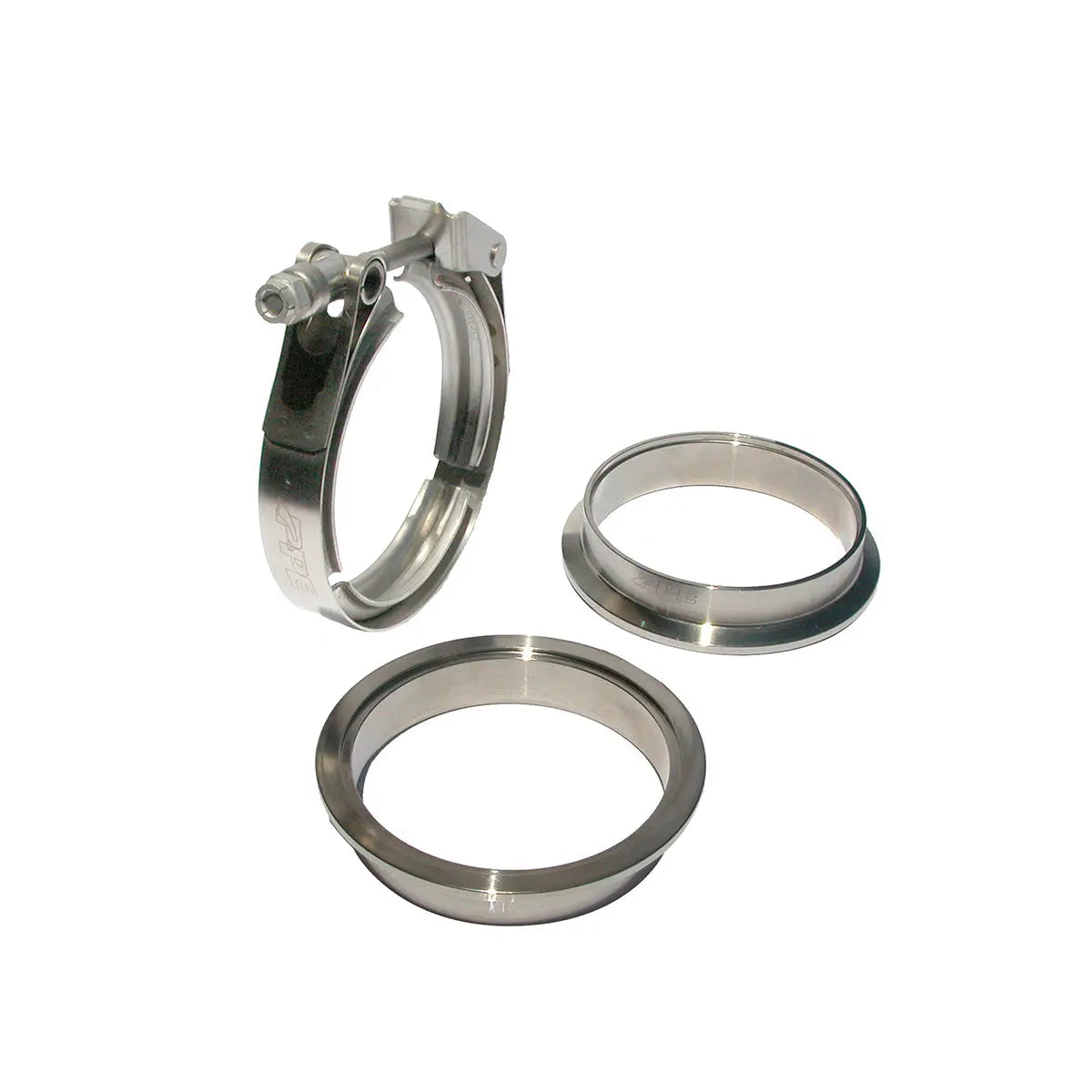 QR 304 Stainless Steel Clamps-Aluminum Flanges - 3 Piece Set (1C 1M 1F)