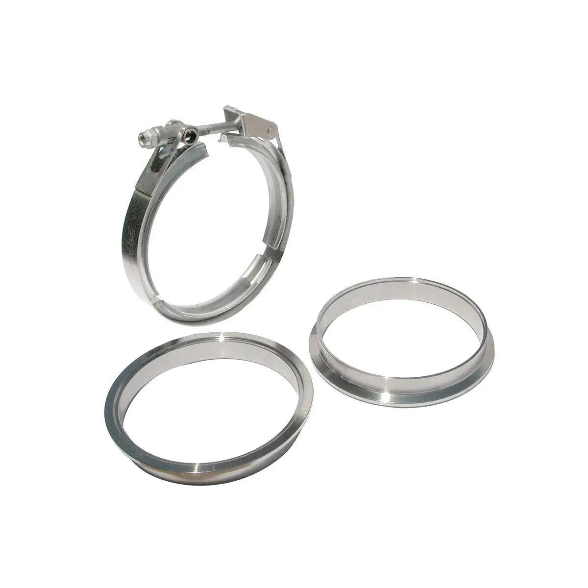 QR 304 Stainless Steel Clamps-Aluminum Flanges - 3 Piece Set (1C 1M 1F)